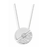 Victoria Colier argintiu cu pietre albe și modele