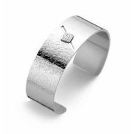 Victoria Brățară argintie cu model de pietre albe