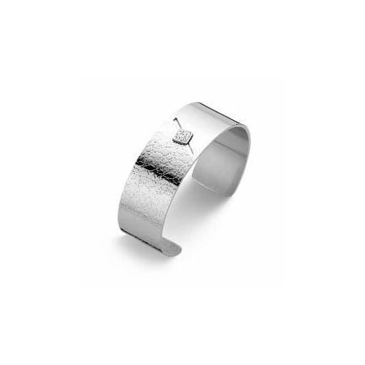 Victoria Brățară argintie cu model de pietre albe