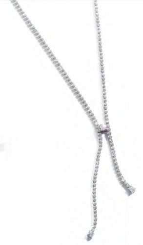 Victoria silver cu piatră albă colier