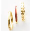 Victoria Set de 3 inele de culoare aurie