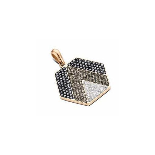 Victoria Pandantiv auriu roz, cu piatră albă și neagră