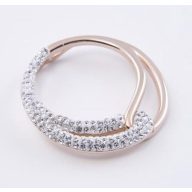 Victoria Pandantiv din aur roz cu piatră albă