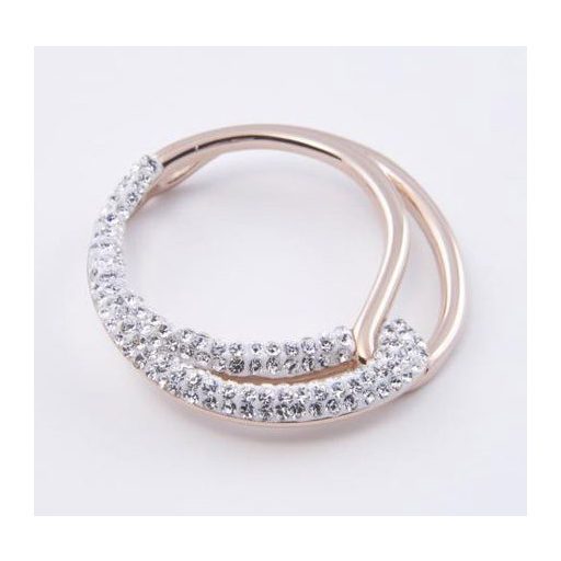 Victoria Pandantiv din aur roz cu piatră albă