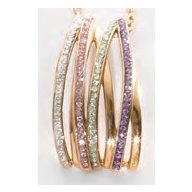 Victoria Pandantiv cu pietre colorate aur roz