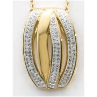 Victoria Pandantiv din piatră albă de culoare aurie