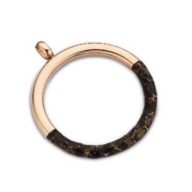 Victoria Pandantiv de culoare aur roz cu model maro