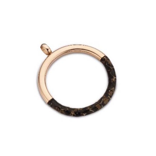 Victoria Pandantiv de culoare aur roz cu model maro