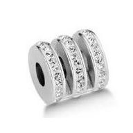 Victoria Pandantiv cu piatră albă de culoare argintie