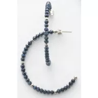 Victoria Cercei argintii cu mărgele albastre