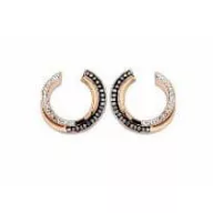 Victoria Cercei cu pietre negre și albe, din aur roz