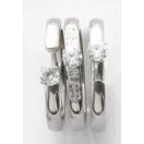 Victoria Set de 3 inele argintii cu piatră albă