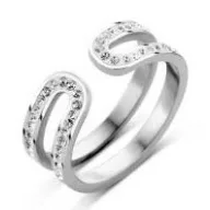 Victoria Inel de culoare argintie cu piatră albă